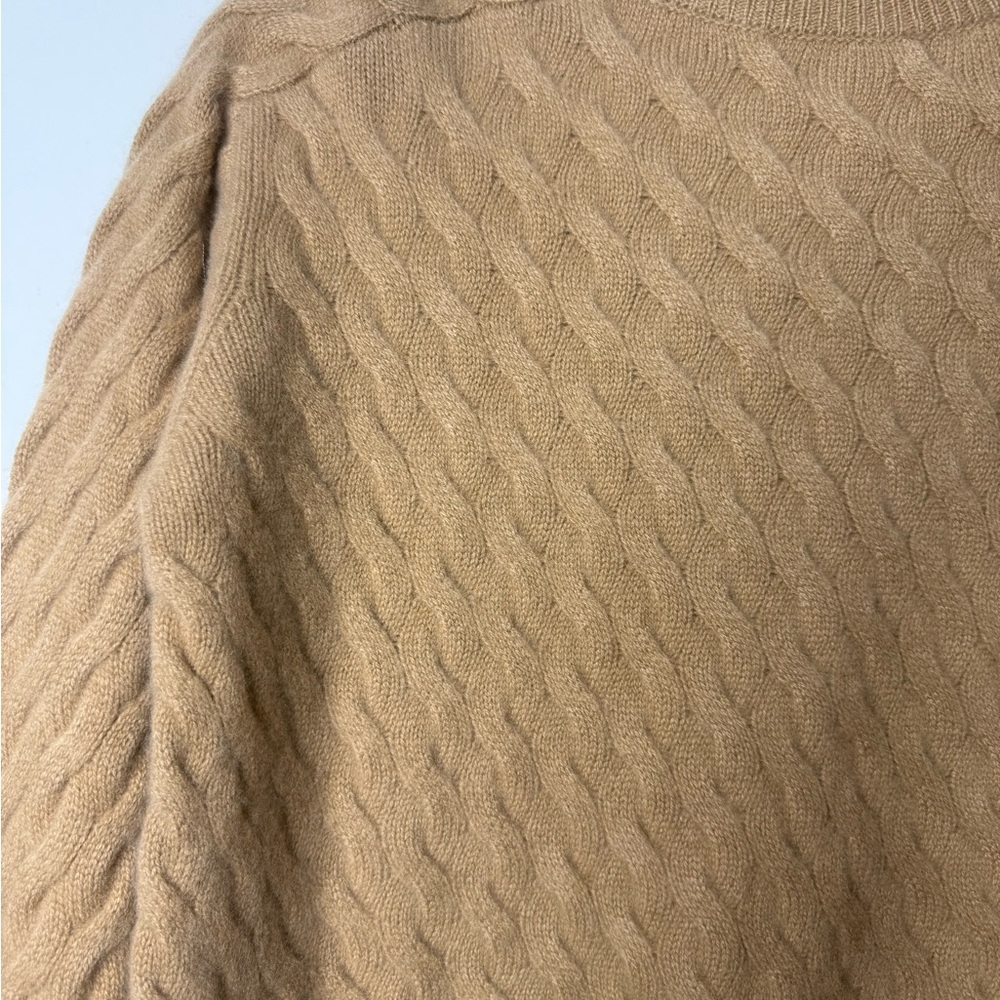 Ann Taylor Women's Cashmere Cable Sweater Size Small ( Color Camel) - Picture 3 of 6